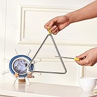 Vista 7 de Instrumento de percusión de triángulo de acero musical de 8 pulgadas con delantero