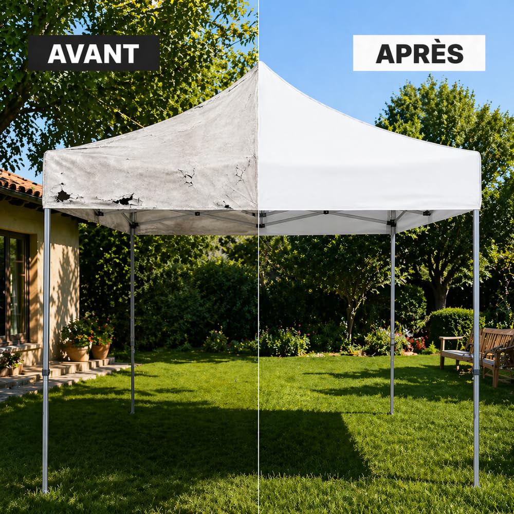 TERRE JARDIN Toit pour tonnelle Pliante Pro 3 X 4,5 m - Unité - Blanc