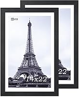 Vista 22 de VCK Marco de Madera de 18x24 Pulgadas para Pósteres, Impresiones, Fotos, Imágenes, Mapas, Certificados y Obras de Arte Negro