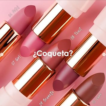 Pink Up | Lipstick | Long-lasting bold color with matte finish | Soft, creamy texture that wont dry lips | Lipstick | Lip makeup | Full coverage comfort | Toast | Model PKLP08