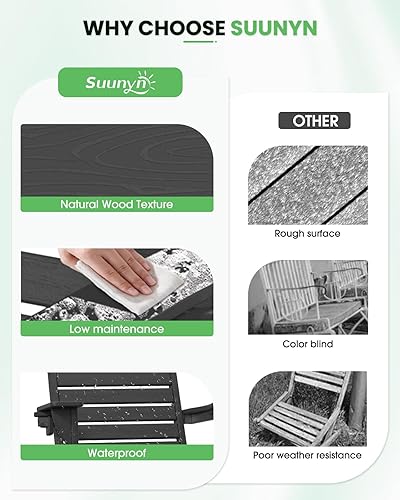 Miniatura 6 de Silla Adirondack plegable HDPE para todo tipo de clima, sillas Adirondack con soporte para tazas, sillas para hoguera al aire libre, silla de césped