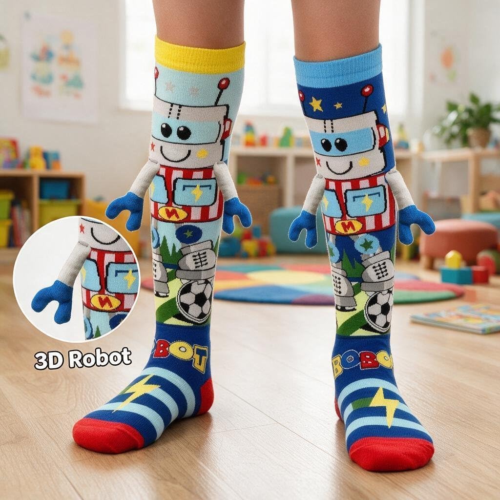 Crazy Socks for Kids Girls 3D Silly Wacky Fun Socks Knee High image 5