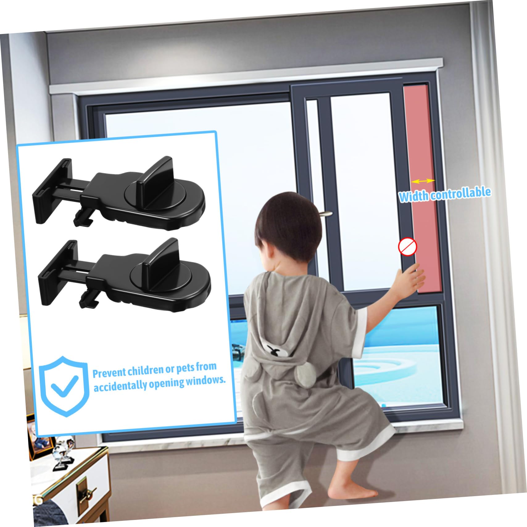 Artibetter 8pièces Verrous De Sécurité Pour Fenêtres Coulissantes Lot De Verrous Ajustables Sécurisez Vos Fenêtres Et Portes Coulissantes Facilement