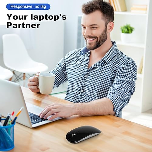 Miniatura 3 de DC Ratón inalámbrico, 5 en 1 Bluetooth USB C recargable para portátiles, discos y tabletas, compatible con Apple MacBook ProAir iPad iMac Sureface