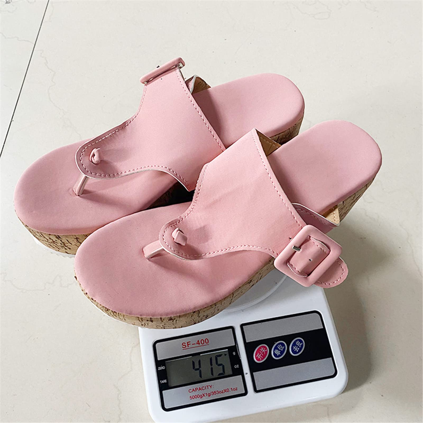 Infradito Con Zeppa Donna - Ciabatte Estate Spiaggia E Casa - Tacco 5-8 Cm - Comode Con Plantare Imbottito - 2