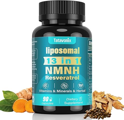 NMNH (mononucleótido de dihidronicinamida) 1000 mg por porción - Alternativa NMN con NAD + liposomal, resveratrol y PQQ Sin OMG, sin gluten  Apoya