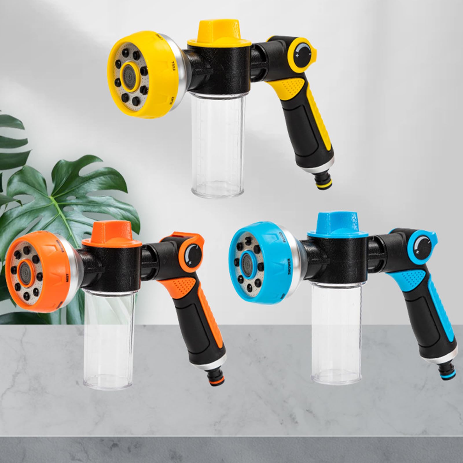 KKXXYQFC Boquilla de Manguera Ajustable con Agarre ergonómico Adecuada para potentes tareas de riego y Limpieza de automóviles Boquilla rociadora de Lavado de vehículos de Uso multipropósito