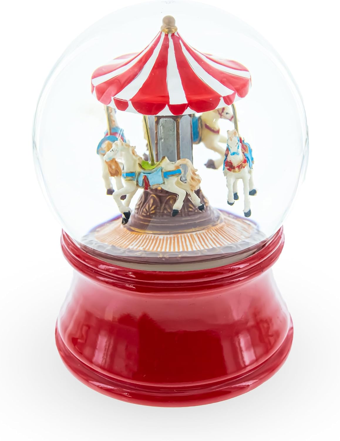 Horses Carousel Melody Spinning Musical Water Globe - Image 3
