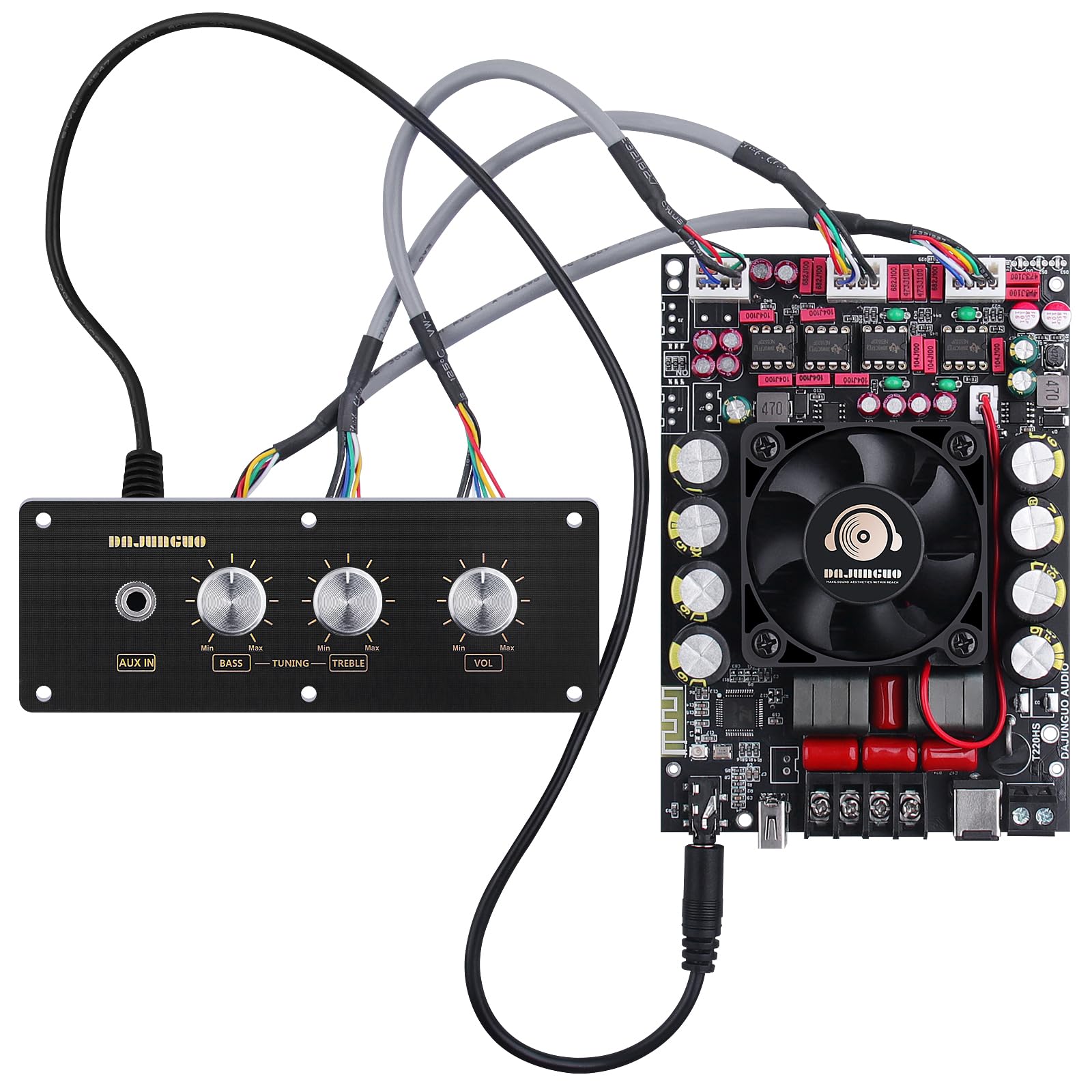Amazon.com: T220HS-W 2.0 Channel Bluetooth Amplifier Board 220W×2