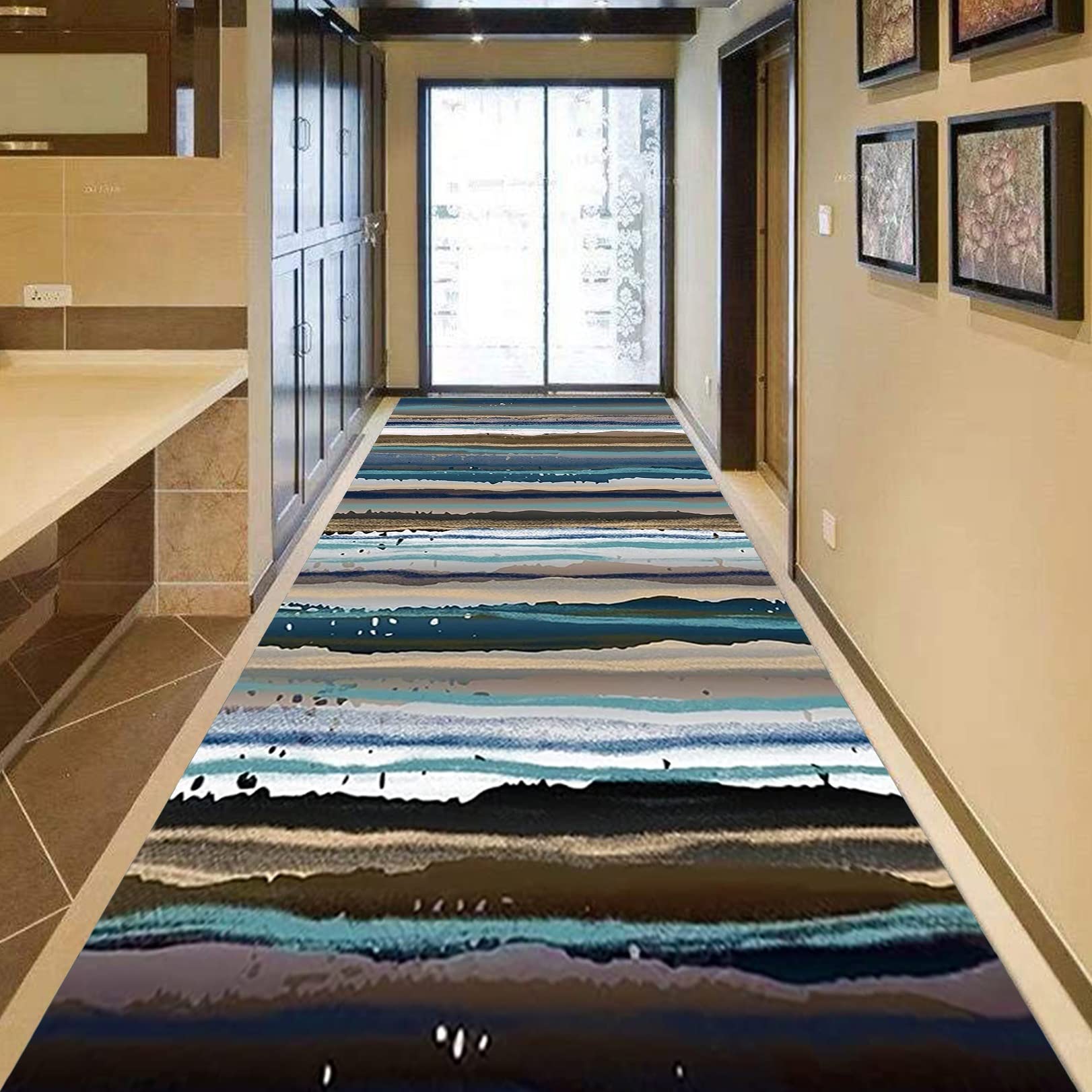 Dywan Couloir kran 120 x 420 cm, nowoczesny, trwały, zmywalny, można prać w pralce, do kuchni, solidny, kuchenny, H 23160