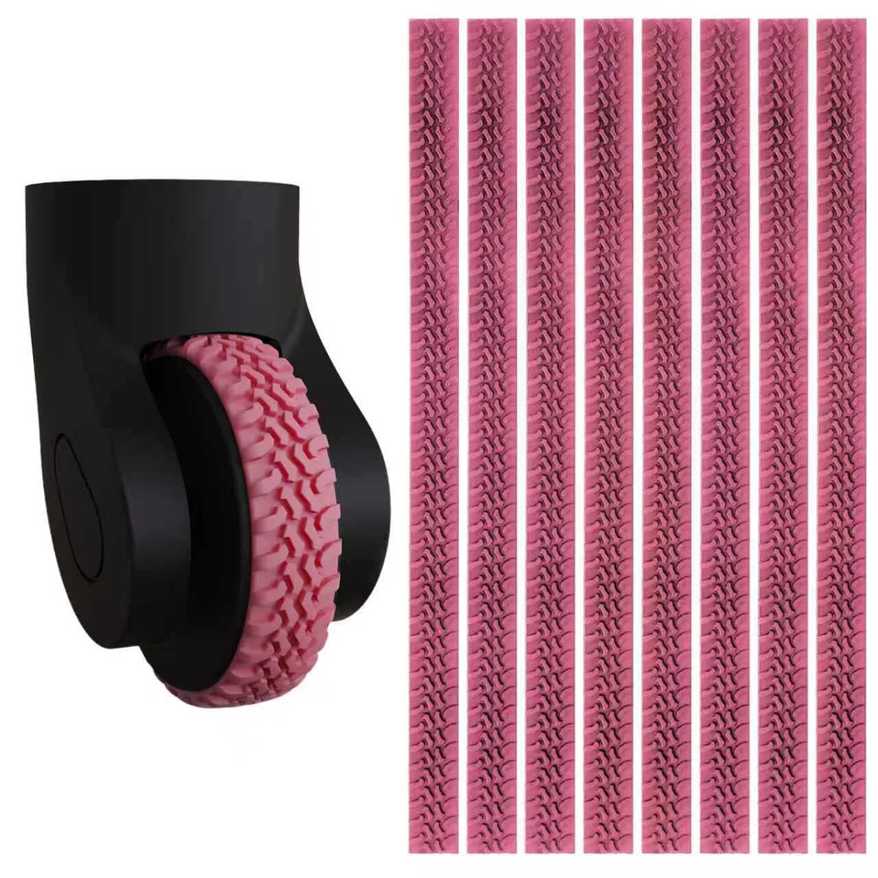 POMFAEE 8pcs Luggage Wheels Covers, Suitcase Wheel Covers, Luggage Wheel Protector, Waterproof, Noise Reducing Protectors for Carry-Ons, Universal Fit