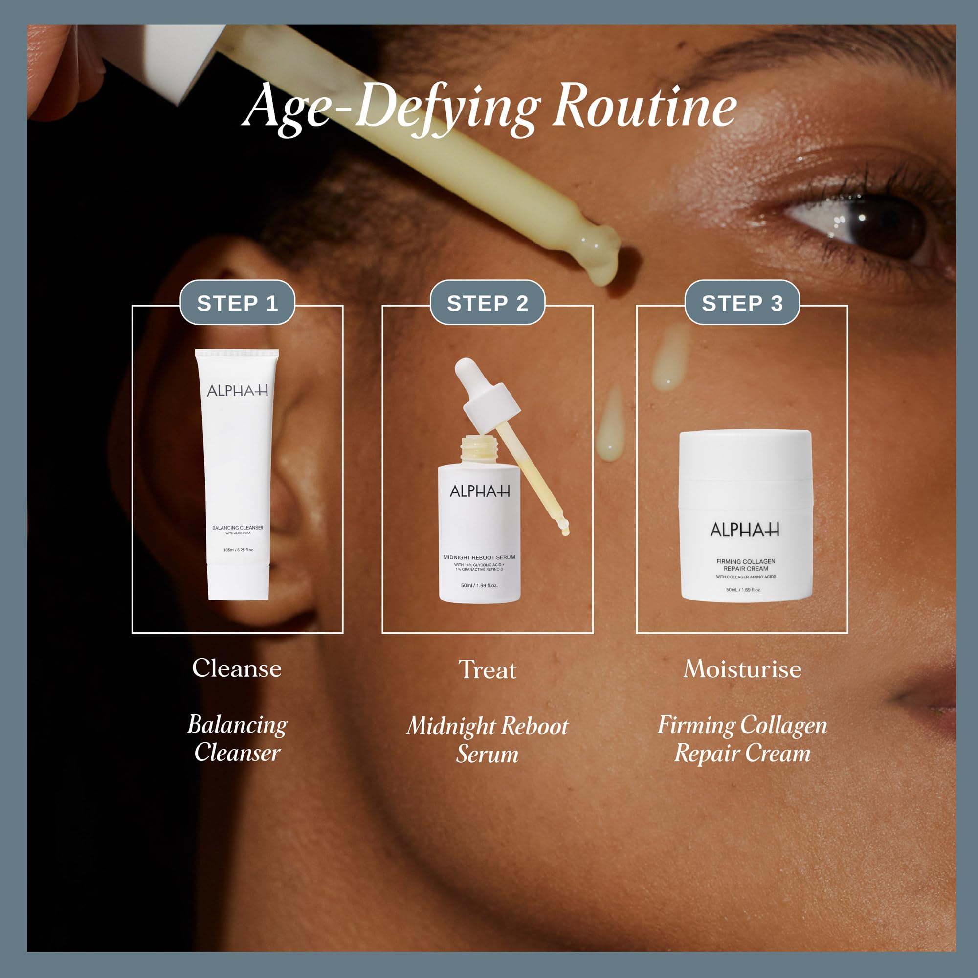 Alpha-H Midnight Reboot Night Serum With Glycolic Acid And Retinoid - Overnight Skin Smoothing For Uneven Tone, Texture, And Fine Lines - Wake Up To Brighter, Fresher-Looking Skin