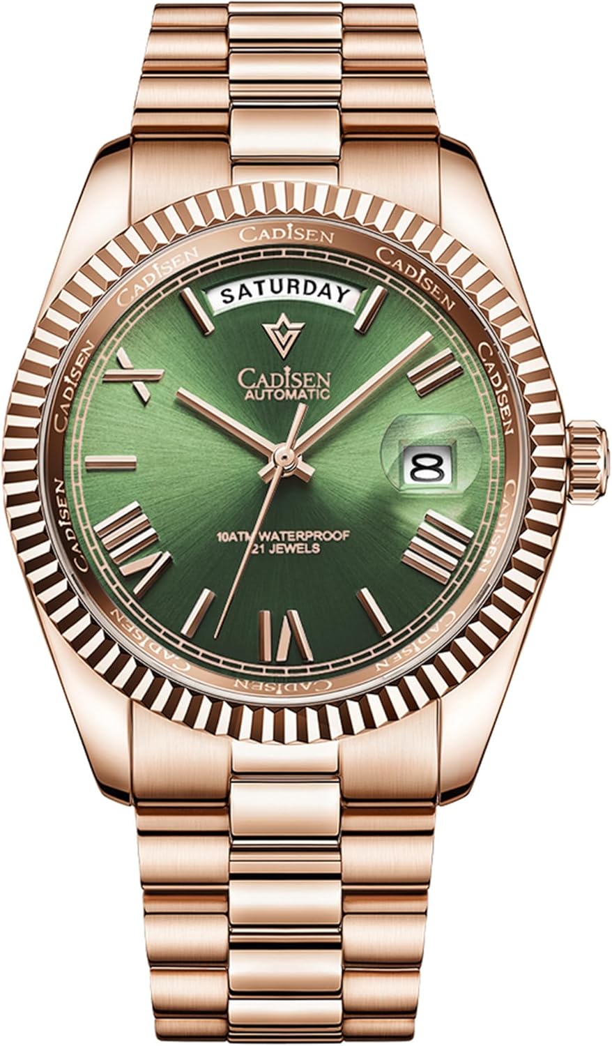 Cadisen 自動機械式腕時計 メンズ 水泳 10バー 防水 スクリュークラウン 8285 ムーブメント ステンレススチールケースウォッチ, ローズゴールド Amazonで販売中 Cadisen 自動機械式腕時計 メンズ 水泳 10バー 防水 スクリュークラウン 8285 ムーブメント ステンレススチールケースウォッチ, ローズゴールド Amazonで販売中