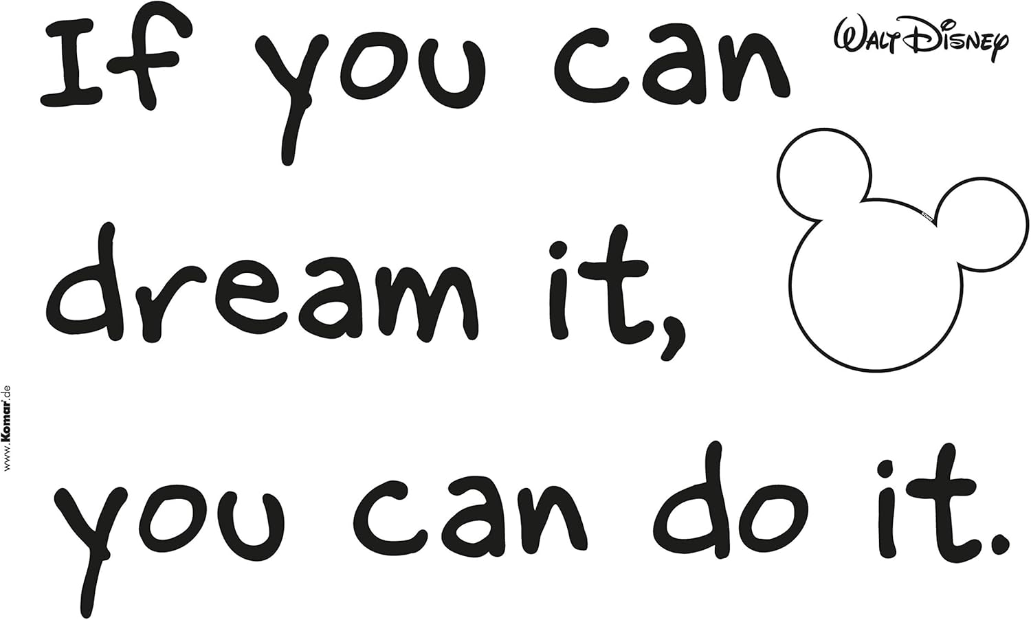 Komar 14002h Disney You Can Do It Freestyle Deco Sticker - Black (13-Piece) - Image 3