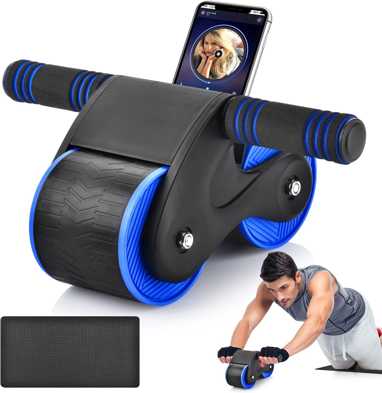 Ab Exercise Roller – Core Training Wheel for Abdominal Strengthening, Fitness Ab Roller for Home Gym Workouts, Abdominal Roller and Ab Wheel for Effective Core Exercise, Stainless Steel Ab Roller for Abs and Core Workout-image-34