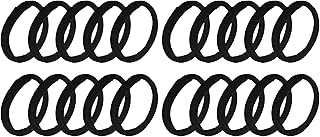 مجموعة أساتك شعر مرنة للنساء 10 قطع، لون أسود، عبوتان