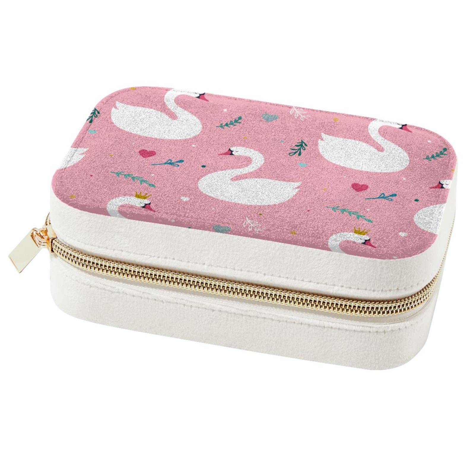 Boîte à bijoux de voyage cadeau demoiselle d'honneur Swan