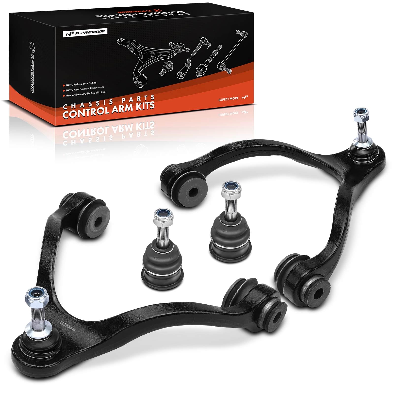 TOM AUTO PARTS Front Lower Control Arm & Ball Joint Assembly Pair For Ford Lincoln Town Car 4.6L (03-11)