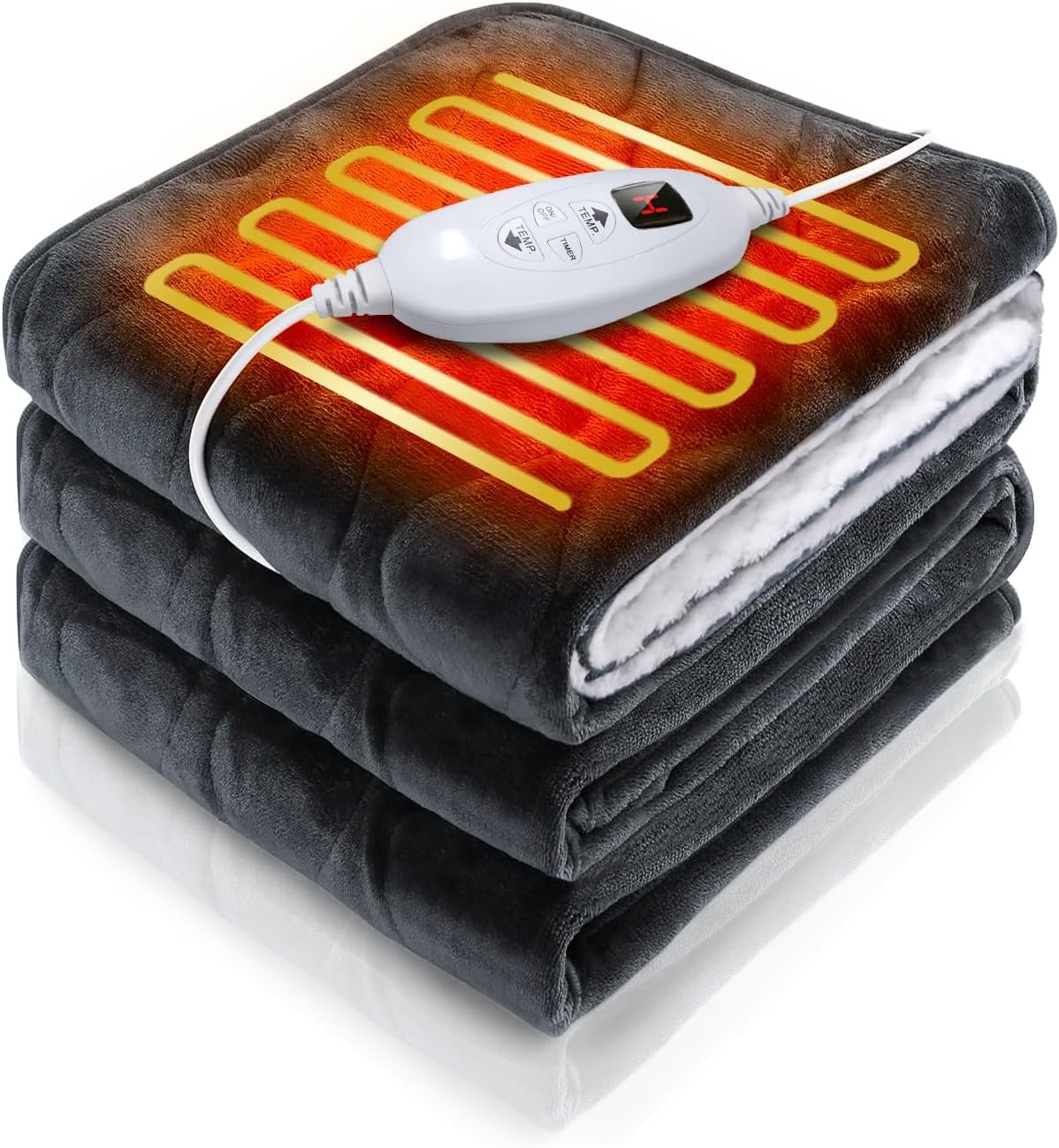 電気毛布 敷き【2025新登場&北欧風高級フランネル素材&160×130CM大判サイズ】電気敷毛布 10段階温度調整 タイマー機能 電気ブランケット 厚手生地 均一加熱 速暖 電気ひざ掛け 過熱保護 洗… Amazon.co.jp : 電気毛布 敷き【2025新登場&北欧風高級フランネル素材