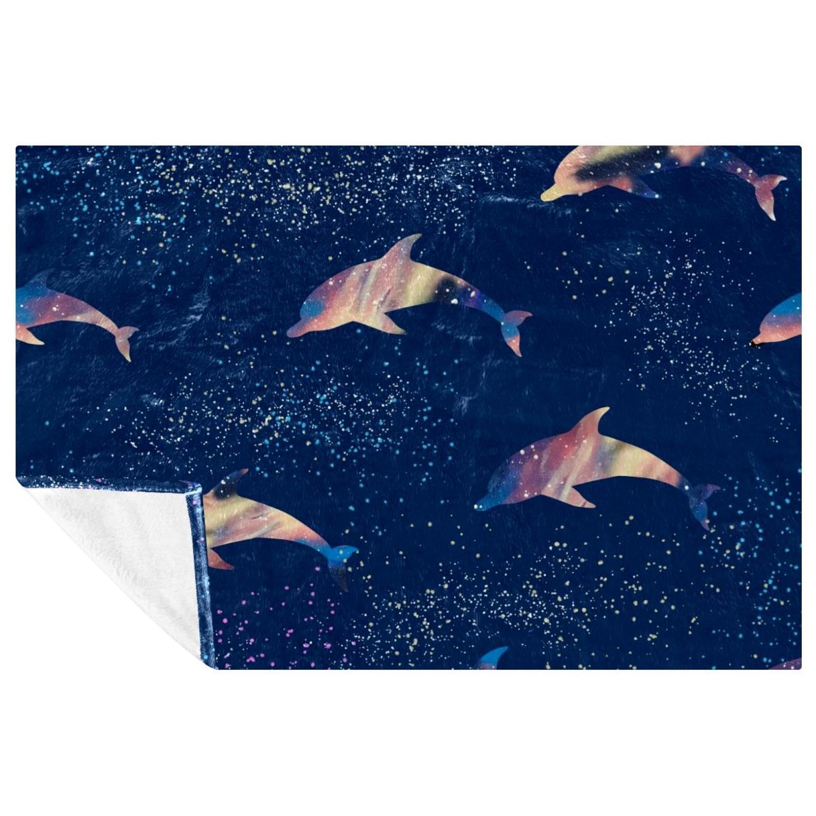 Jeté de lit dauphins couverture chaude et douce canapé