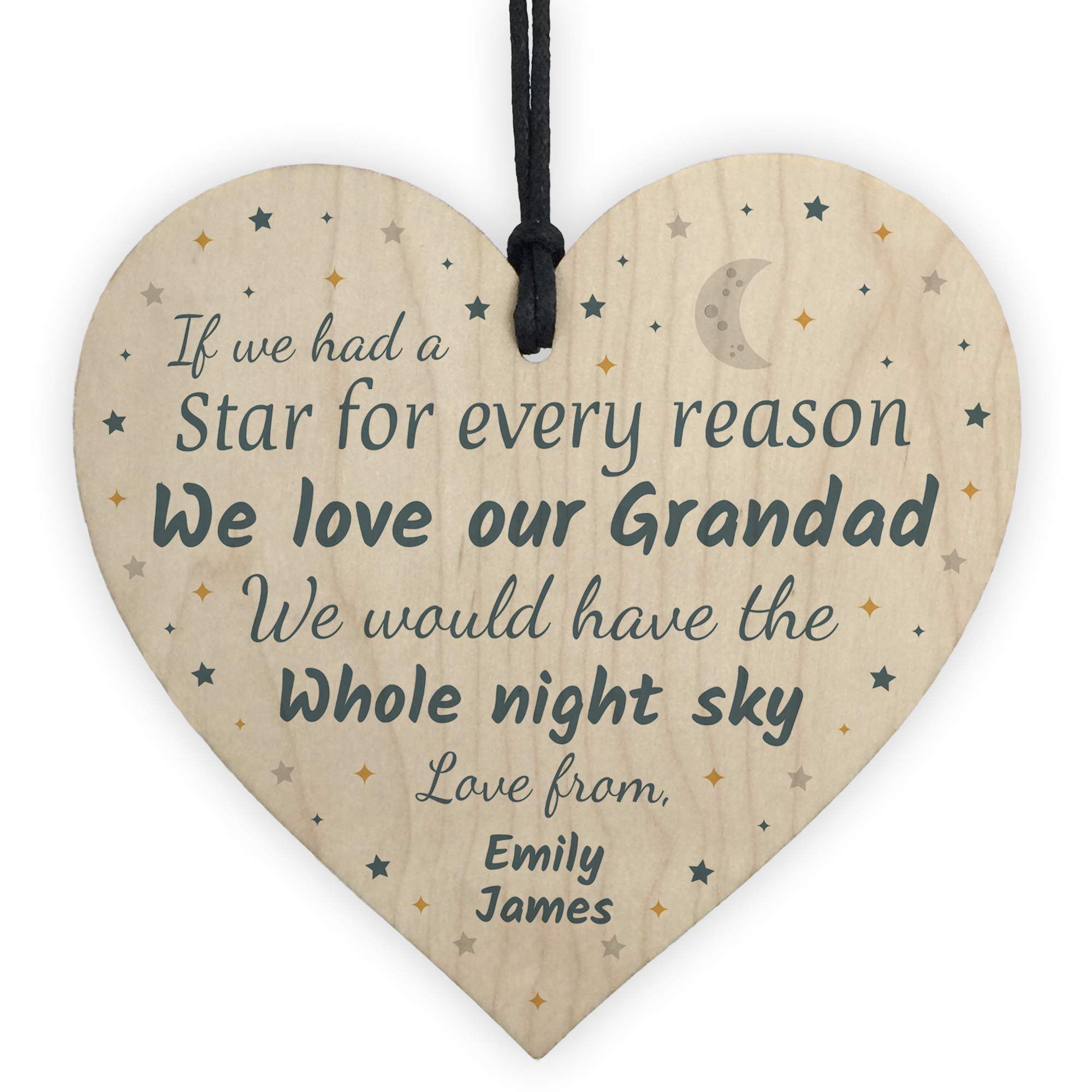 Red Ocean Personalised Gifts For Grandad Birthday Christmas Gifts Grandparent Love Sign Keepsake