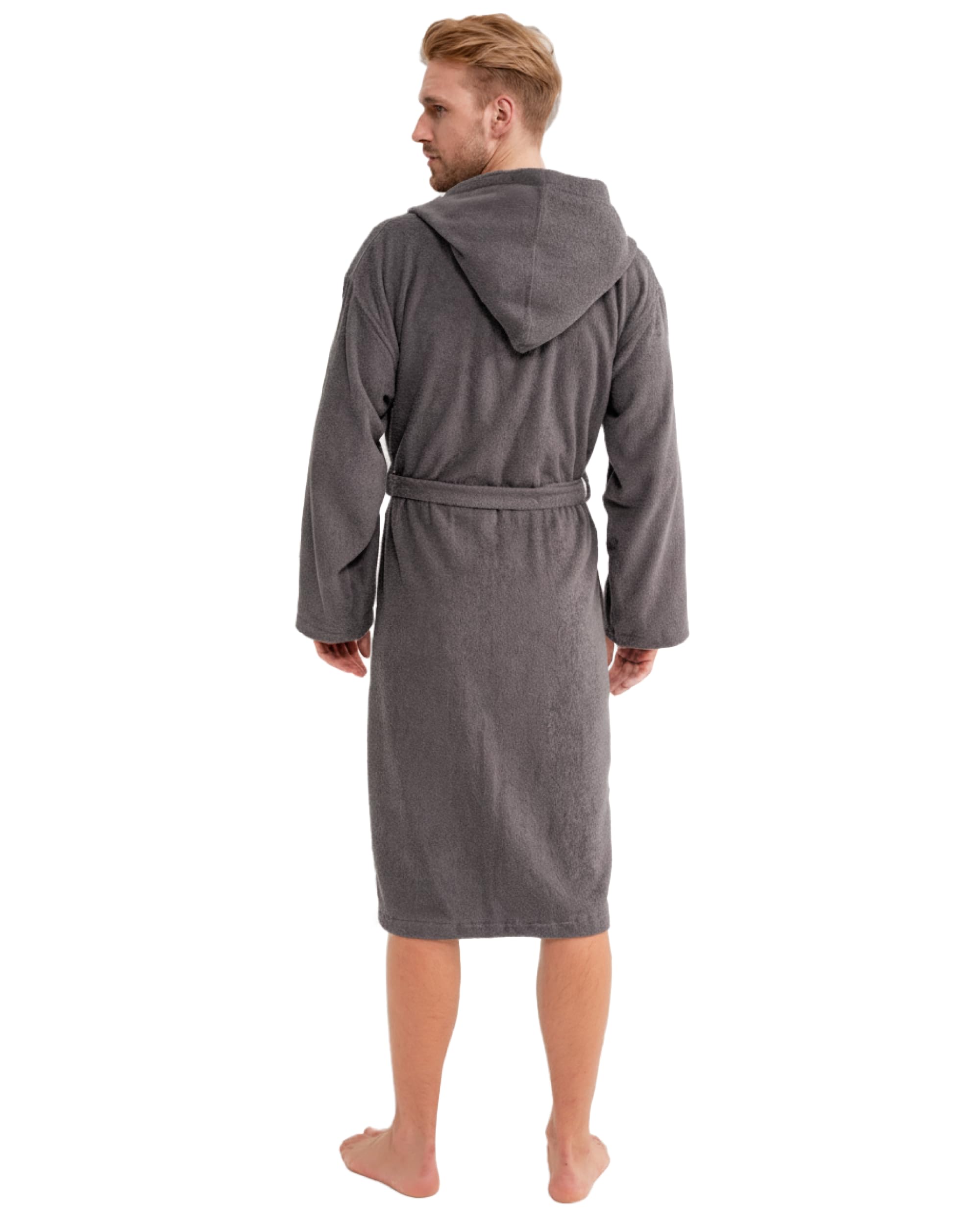 Twinzen Accappatoio Uomo Spugna con Cappuccio 100% Cotone - Morbido, Assorbente, Certificato Oeko-Tex