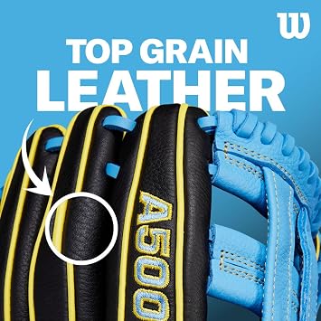 Wilson | A500 | Adult + Youth Baseball Glove + Mitt | Sizes 10.5 - 12.5 | Right + Left Hand Throw | Multiple Styles
