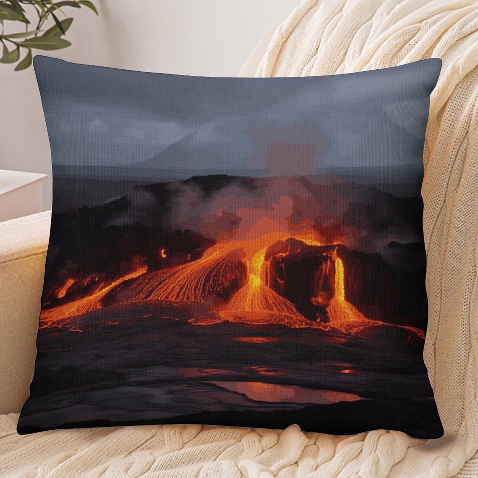 Fekiloot Style Kilauea Volcano Pillowcase Pillow Sham Pillow Case