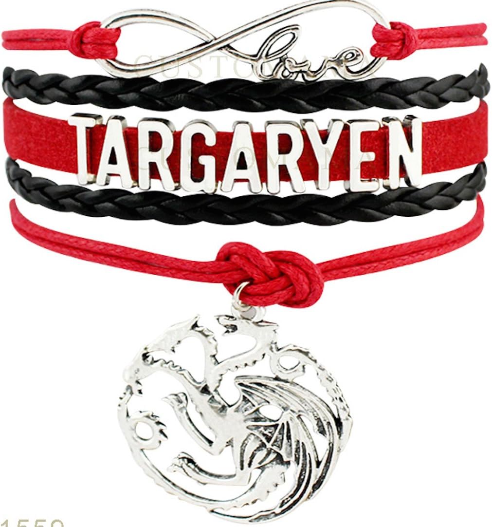 TARGARYEN Dragon Love Game of Thrones Charm Bracelet Gift Infiniti Jewelry