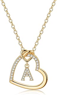 Heart Initial Necklaces for Girls, Dainty Letter Necklace for Teen Girls Gifts for Girls Gold Necklace for Women Teen Girls Jewelry for Teen Girls Gifts for Teen Girls Women