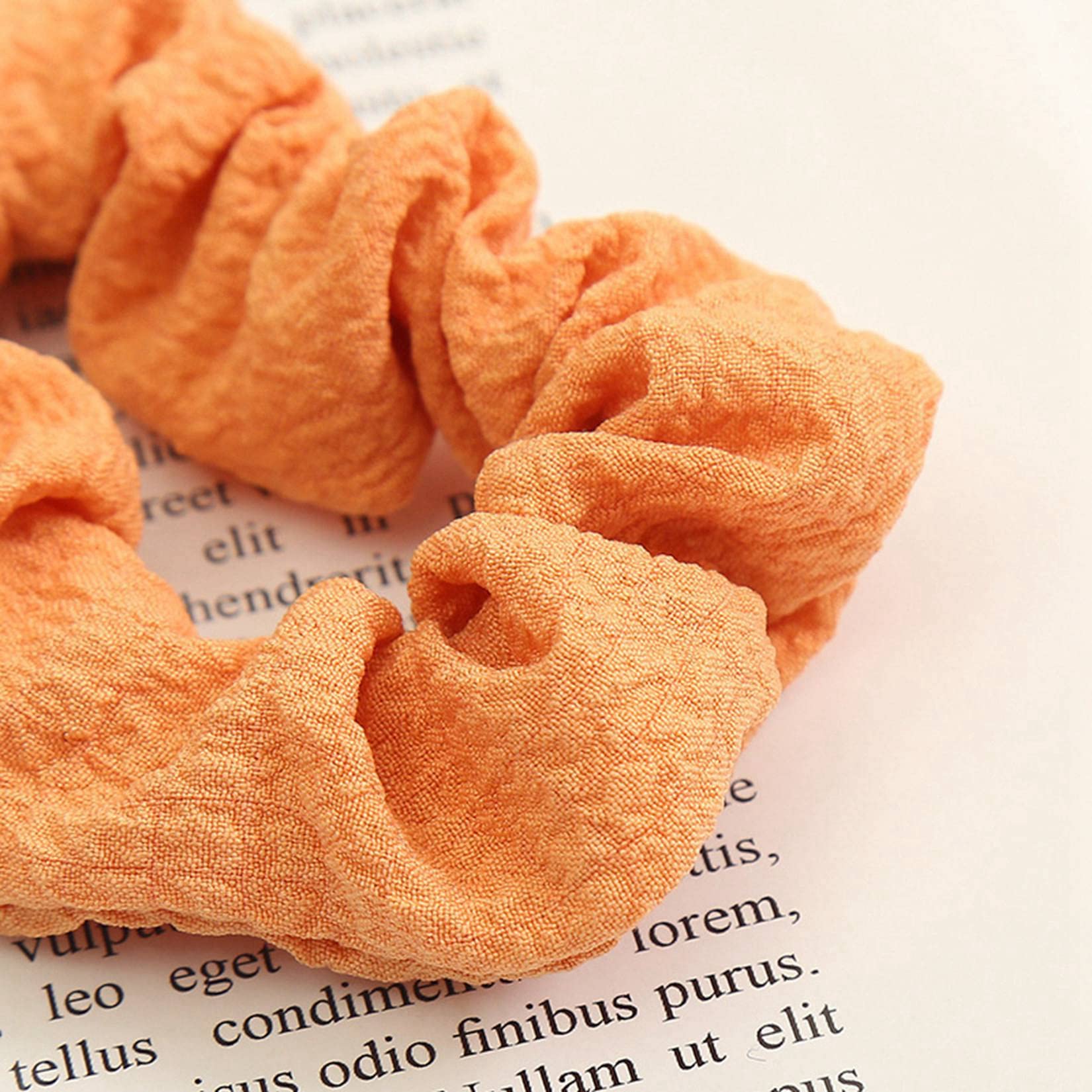 fałdy Scrunchies gumka do włosów gumka do włosów gumka do włosów zestaw akcesoriów do włosów 8 sztuk dla kobiet kucyki bułeczki warkocze długie włosy (kolor 1 jeden rozmiar)
