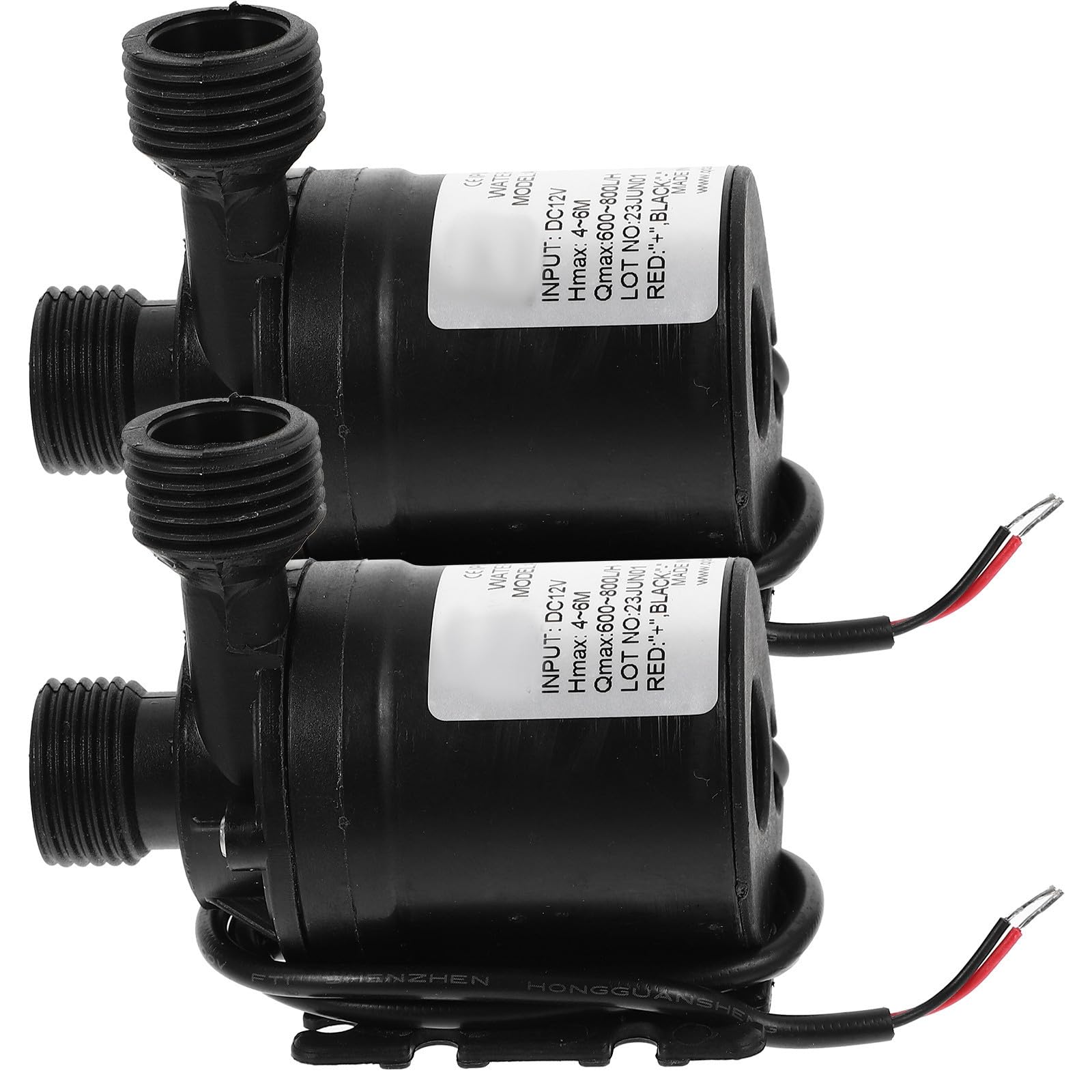 Bomba de Agua Sumergible Mini de Plástico Negro 2piezas para Sistema Solar de Circulación Consumo y Capacidad de 800l/h en Acuarios