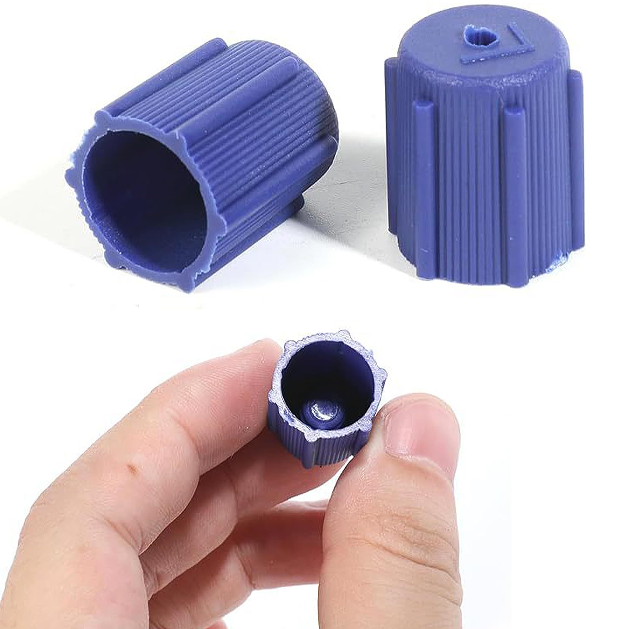 Kit 10 Bouchons Climatisation Auto - Haute/Basse Pression - ABS Rouge/Bleu - Universel