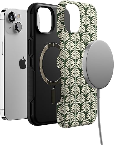 Vista 937 de Casely Funda para iPhone 13 Compatible con MagSafe Color Splash de medianoche Funda retro abstracta Color de medianoche Splash Abstracto