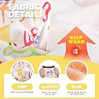 Vista 4 de Pijamas de otoño para perros pequeños, suéter elástico de vellón para cachorros, ropa cálida, ropa para mascotas (XS, mono marrón)