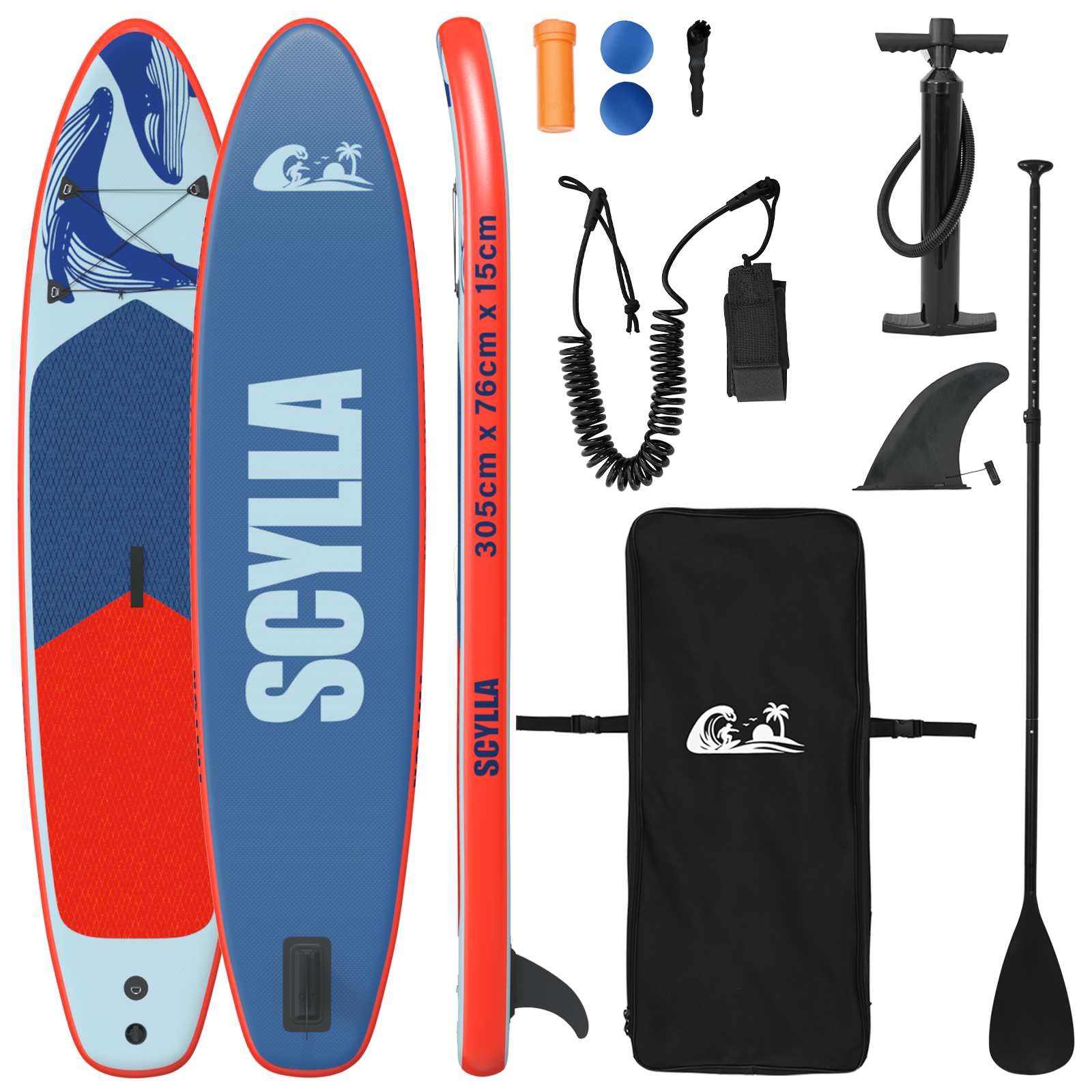 vidaXL Tabla de remo inflable con patrón de ondas de PVC para deportes acuáticos de verano
