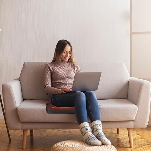 Miniatura 4 de Nice C Asiento de estadio con calefacción con batería, cojín de asiento con calefacción, asiento de estadio con respaldo, ligero, acolchado grueso