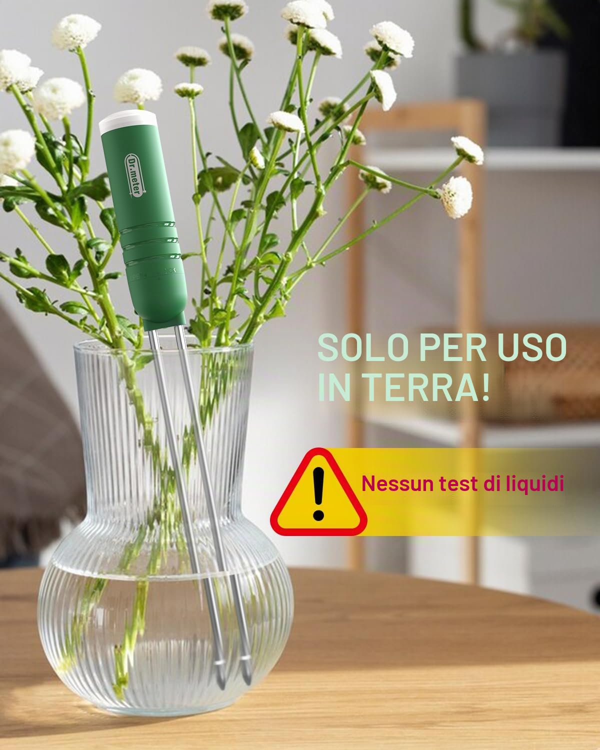 Dr.meter Misuratore umidità Terreno, 4 in 1 Igrometro Piante Tester del Suolo/Temperatura/Luce/Tempo con Display LCD Digitale per Giardinaggio, Agricoltura, Piante (Batteria Non Inclusa)