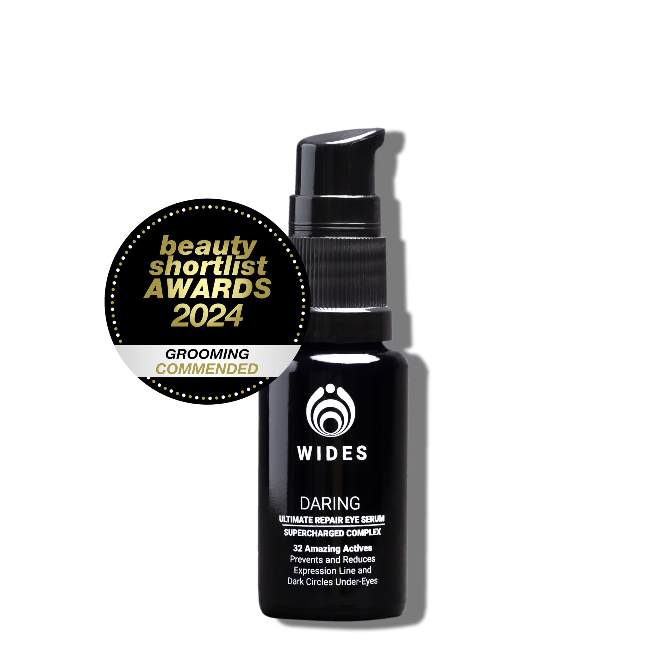 DARING Mejor Contorno de ojos Hombre 2024 con 34 Activos Naturales y Bio I Anti Ojeras y Bolsas Hombre -NO REDUCE LAS OJERAS GENÉTICAS I Crema Ojos Hombre I Crema Bolsas Ojos Hombre 15ml