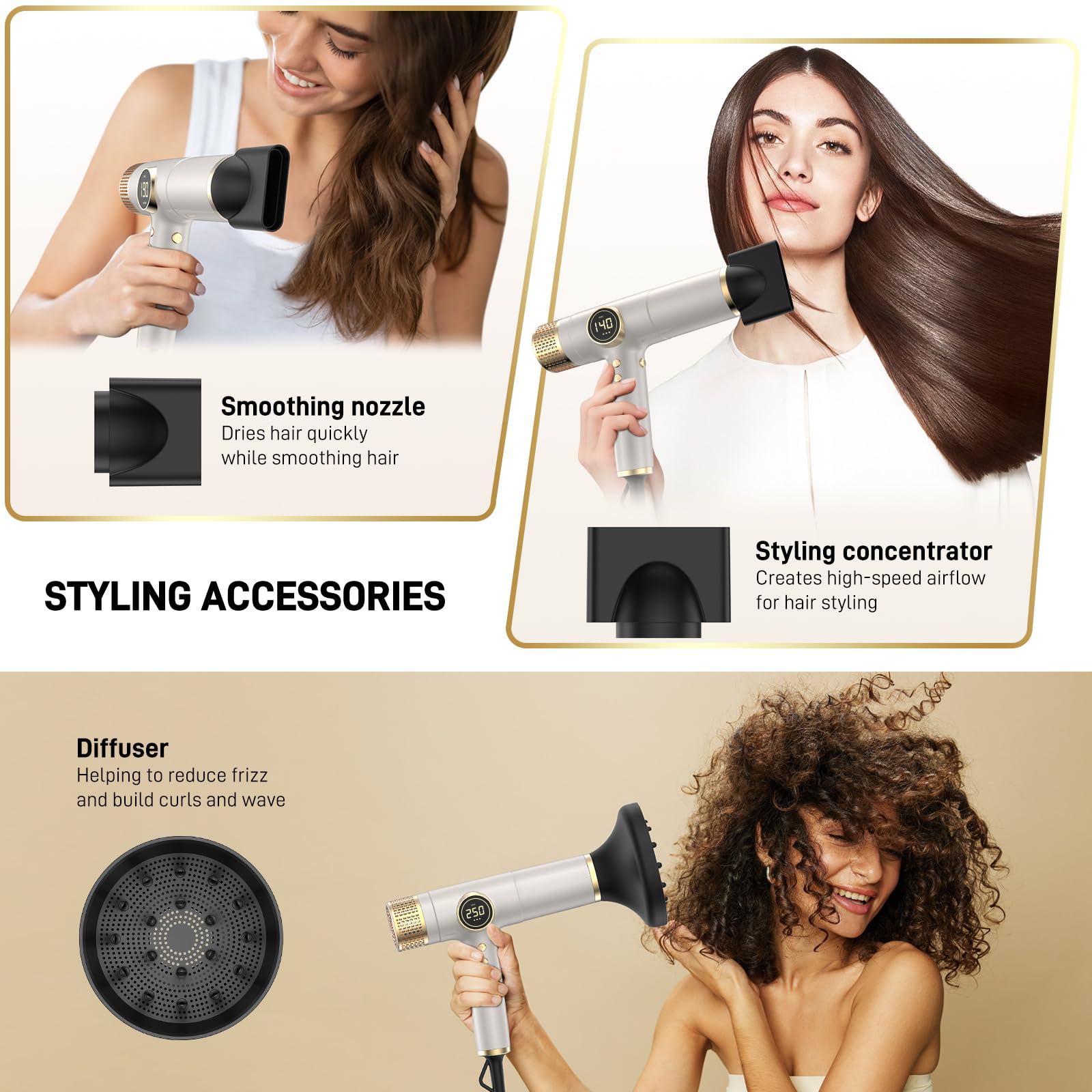 Amazon.com: HITTIONA Dual Voltage Travel Hair Dryer with Magnetic