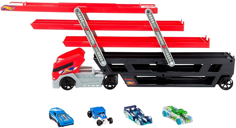 Amazon.com: Hot Wheels Mega Hauler and 4 Cars Set : Toys & Games