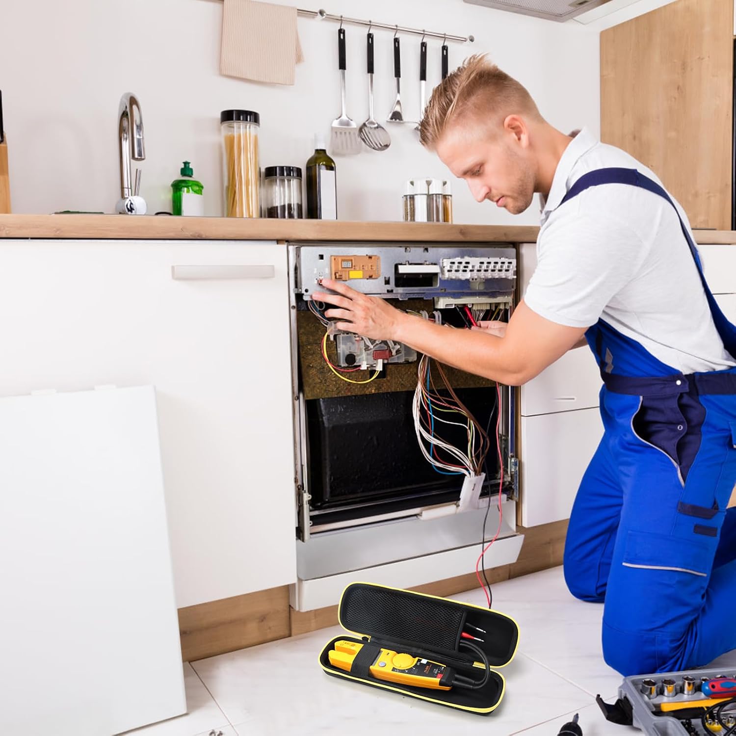 Hard Case Replacement Compatible with Fluke T5-1000/ T6-1000/ T5-600/ T6-600 Electrical Voltage Continuity Current Tester Organizer Holder, Black(Case Only) - Image 7