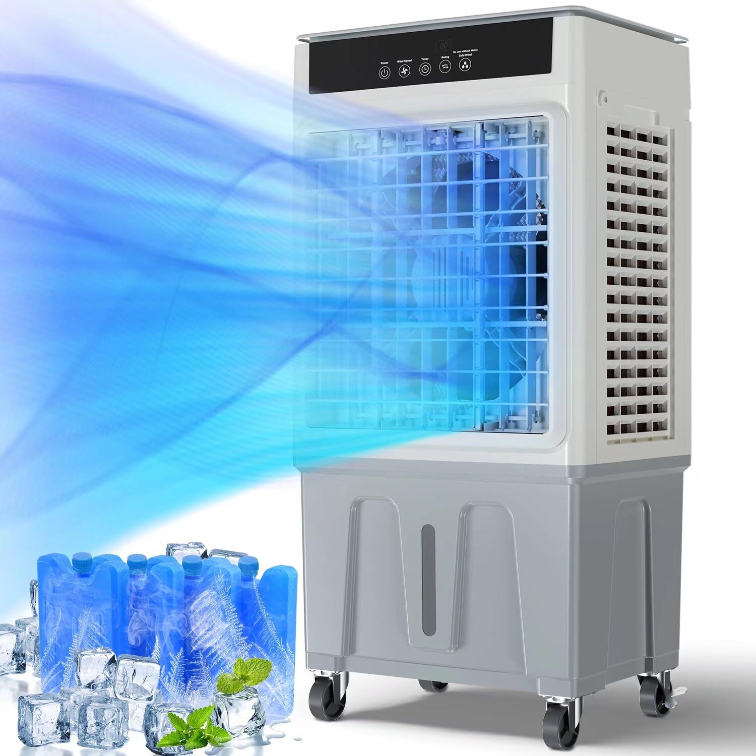 Windowless Swamp Cooler 3 in 1 Evaporative Portable Air Conditioner with Remote Cooling Fan Ac Unit 3 Speed