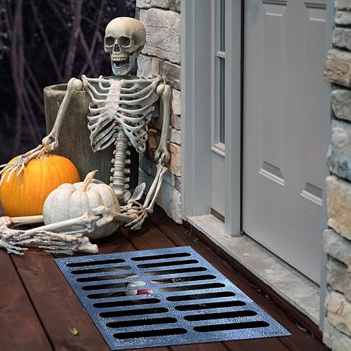 Miniatura 4 de Felpudo de payaso con ilusión 3D de Halloween, tapete de bienvenida de Halloween, tapete de drenaje de payaso de Halloween, para interiores y