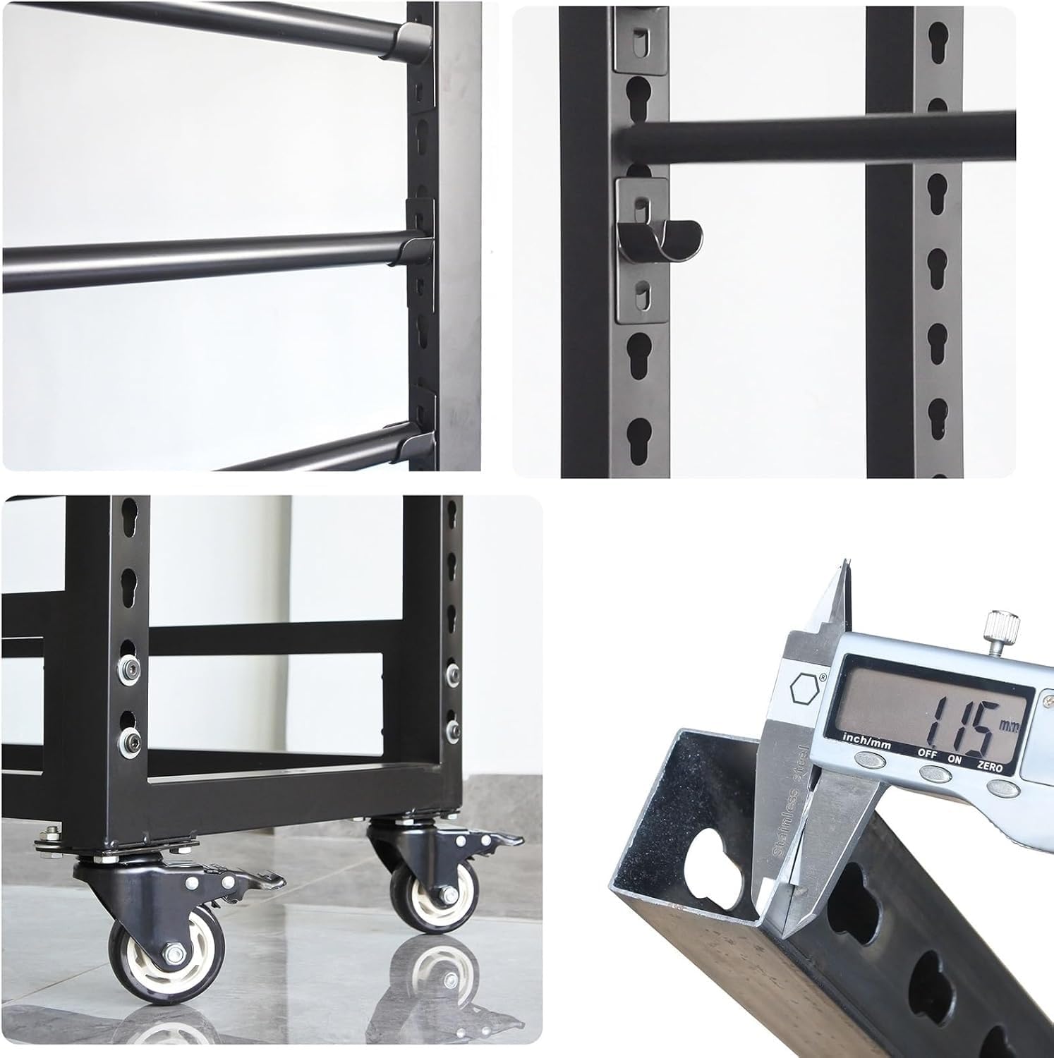 Adjustable 170cm Tall Commercial Fabric Display Rack - Large Vinyl Spool & Car Wrap Shelf with 14 Rods, Brakeable Wheels, Perfect for Tablecloths & Accessories