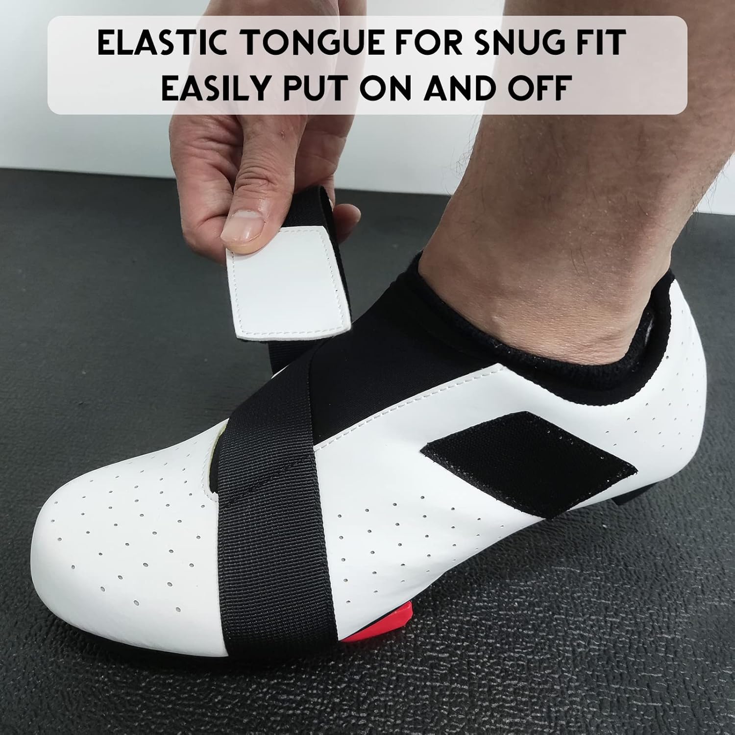 VikoViren ユニ サイクリングシューズ ペロトンバイク対応 シングルフック&amp;ループストラップとデルタクリート付き 屋