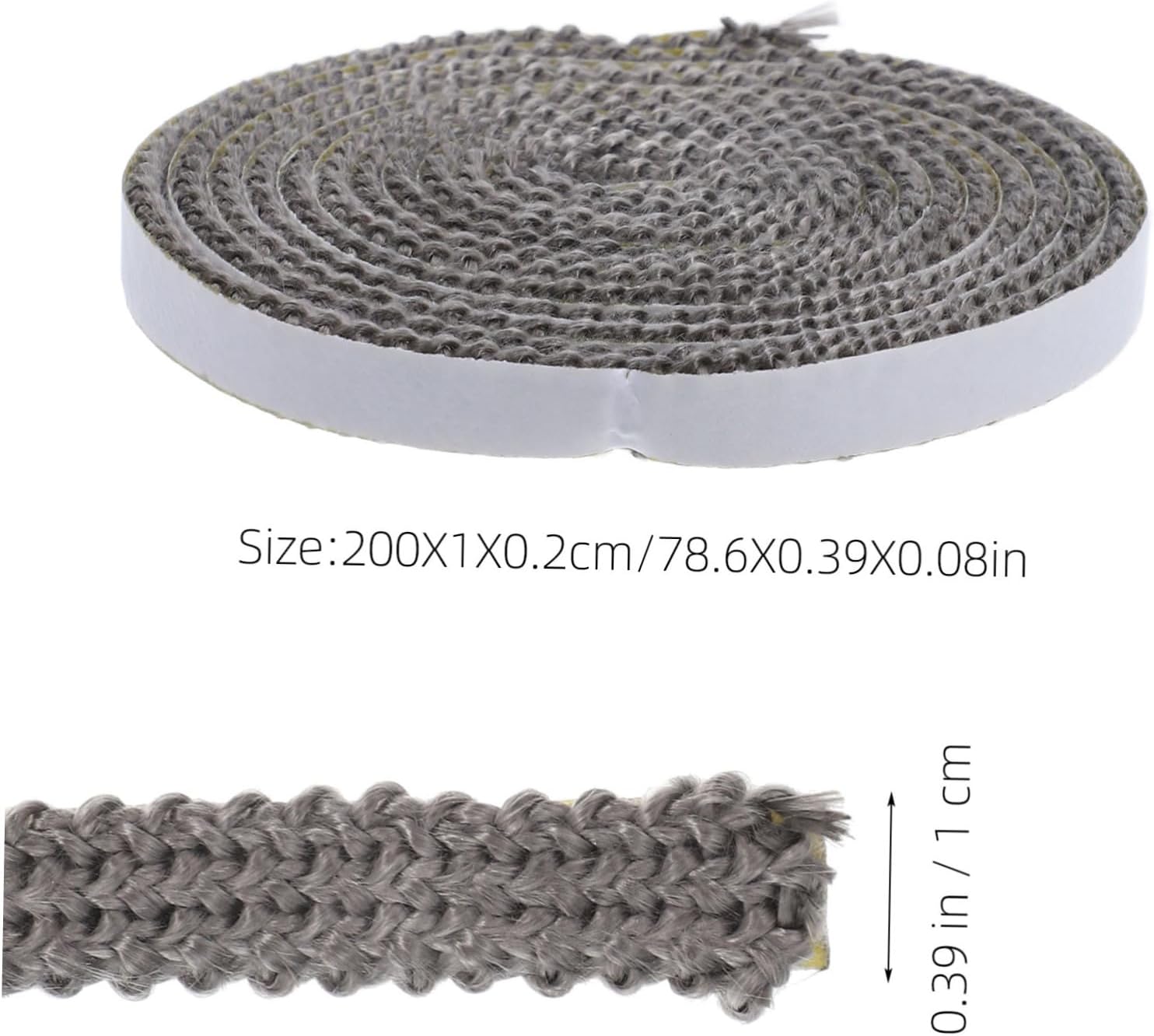 Mikinona Fireplace Sealant Tape Flame Retardant Adhesive Door Gasket Smoke Seal for Stove Fiberglass Gasket Rope Wood Stove Door Sealing Tape