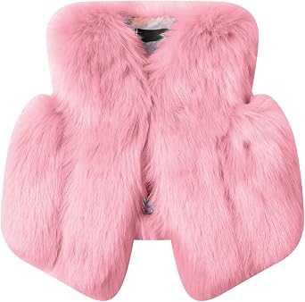 Newborn Infant Baby Girl Faux Fur Warm Winter Cape Cloak Coat Jacket Thick Warm Waistcoat Cardigan Outwear