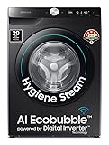Samsung 8 kg, 5 star, Eco Bubble Technology, AI Control, Wi-Fi, Fully-Automatic Front Load Washing Machine (WW80T504DAB1TL, Hygiene Steam, Black Caviar, Awarded as Washing Machine Brand of the year) 8kg Black (AI Ecobubble)