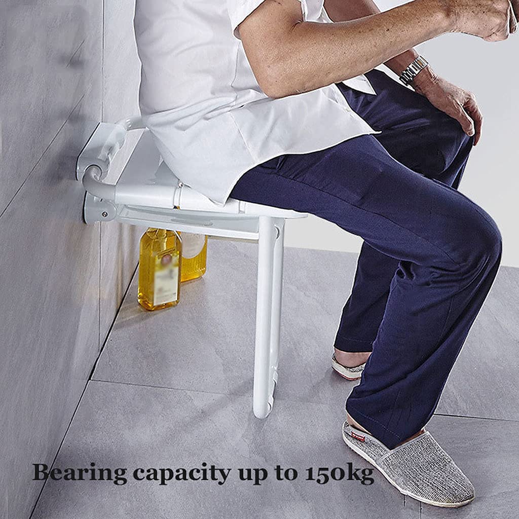 Asiento de Ducha Plegable con Patas abatibles, Asiento Plegable de Ducha Que Ahorra Espacio Taburetes de Ducha de baño Antideslizantes